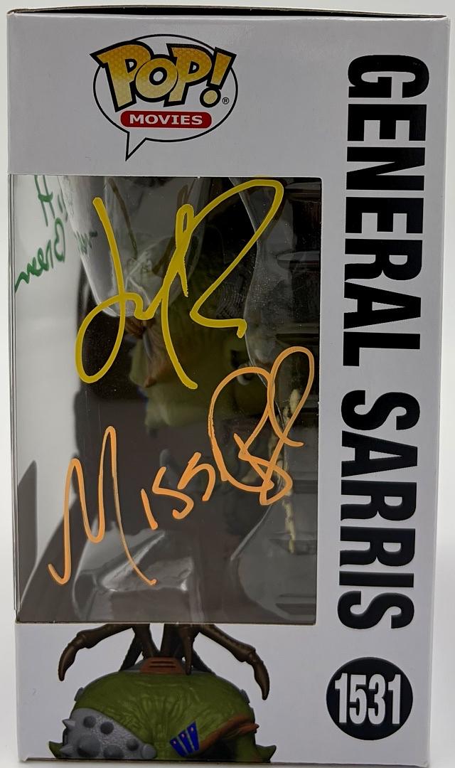 Cast signed Galaxy Quest "General Sarris" Funko #1531 (Pyle/Rees/Breen) - JSA COA