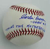 Corbin Bernsen signed ROMLB baseball w/character name & quote (Major League) - JSA COA