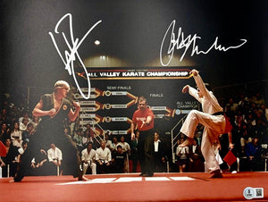 Ralph Macchio and William Zabka signed 11x14 (Karate Kid) - Beckett COA
