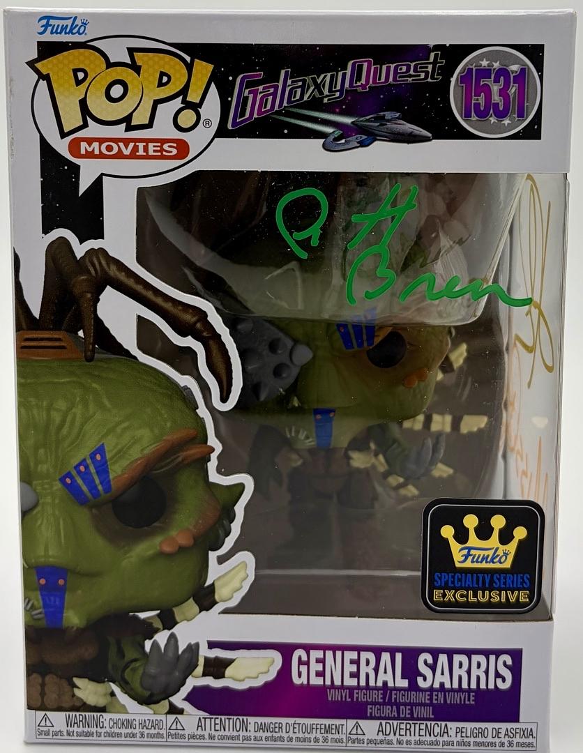 Cast signed Galaxy Quest "General Sarris" Funko #1531 (Pyle/Rees/Breen) - JSA COA