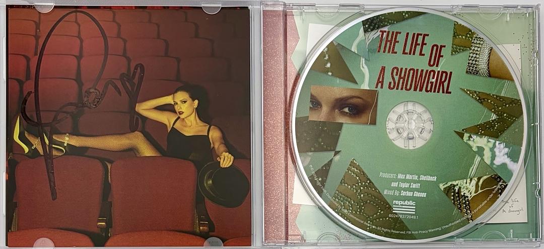 Taylor Swift matted, signed "Life of a Showgirl" CD Insert Photo 4 - Beckett COA