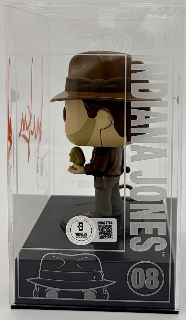 Harrison Ford "Indiana Jones" signed Die-Cast Funko #08 - Beckett COA **RARE**