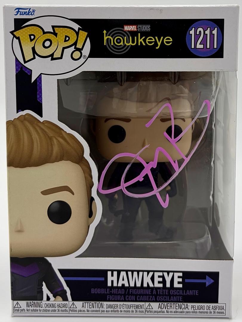 Jeremy Renner Signed Funko Pop #1211 "Hawkeye" Marvel - Beckett COA
