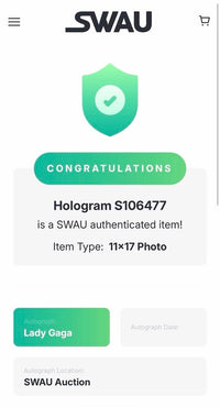 Lady Gaga signed 11x17 (House of Gucci) - SWAU COA