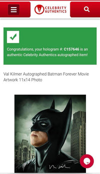 Val Kilmer signed 11x14 (Batman) - Celebrity Authentics COA