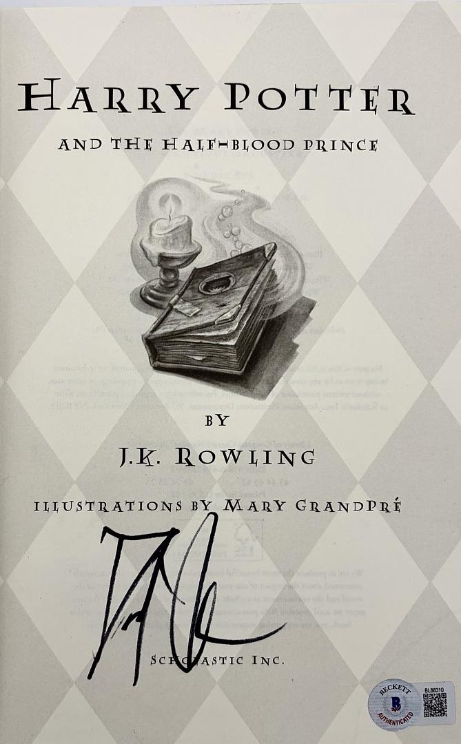 Daniel Radcliffe Autographed Book Half Blood Prince - Beckett COA