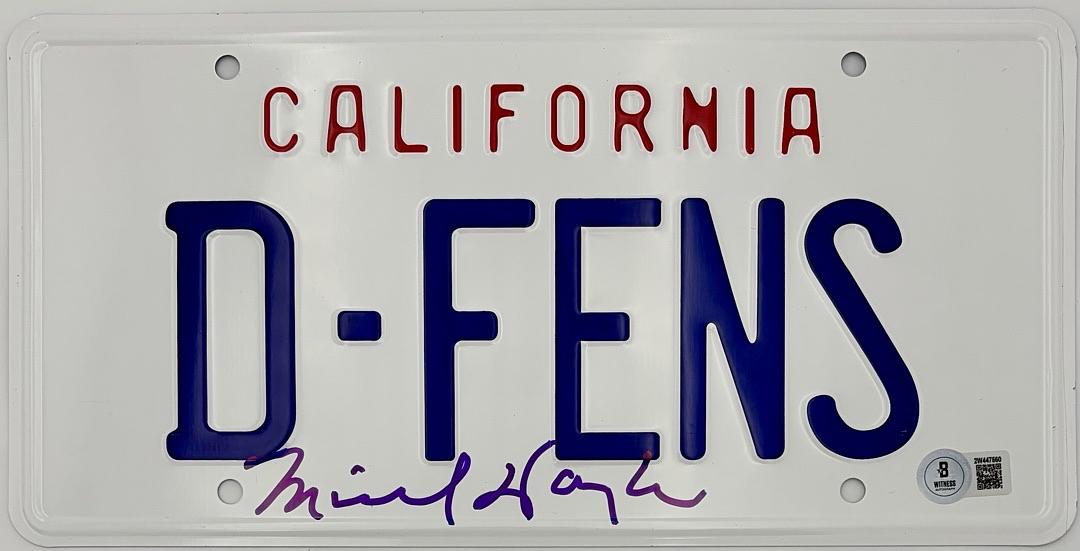 Michael Douglas Signed License Plate (Falling Down) - Beckett COA