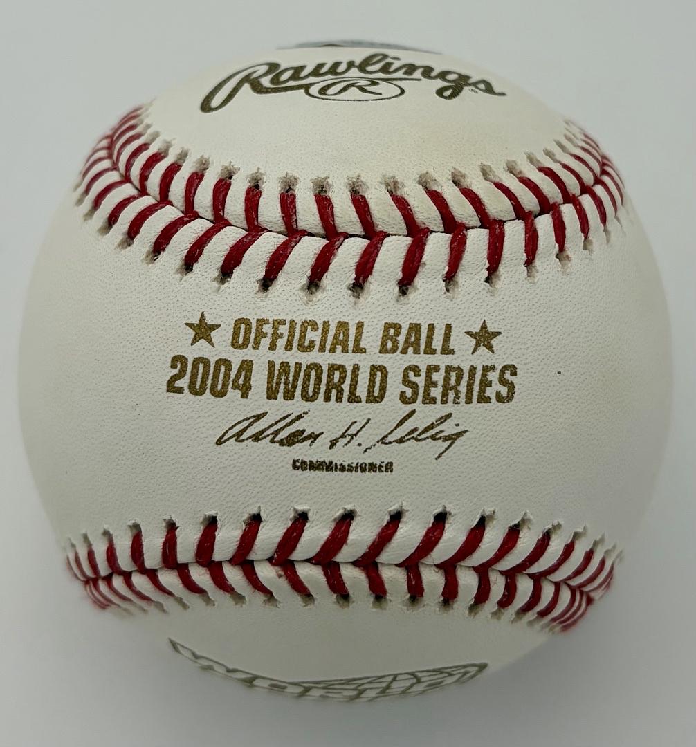 Ellis Burks signed 2004 World Series ROMLB Baseball (Red Sox) - Sure Shot COA