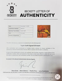 Taylor Swift matted, signed "Life of a Showgirl" CD Insert Photo 4 - Beckett COA with full LOA