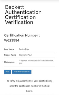Paul Giamatti signed "Chuck" Funko #770 (Billions) - Beckett COA