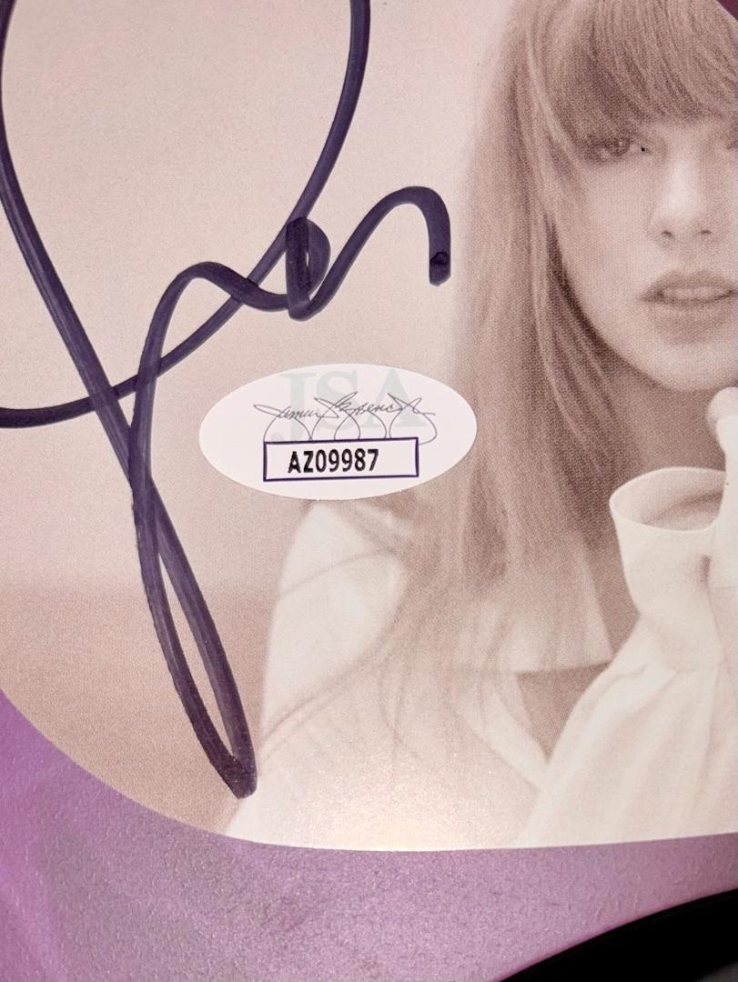 Taylor Swift Signed Purple/Picture Guitar - JSA COA
