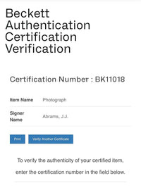 J.J. Abrams signed 11x14 (Star Wars) - Beckett COA