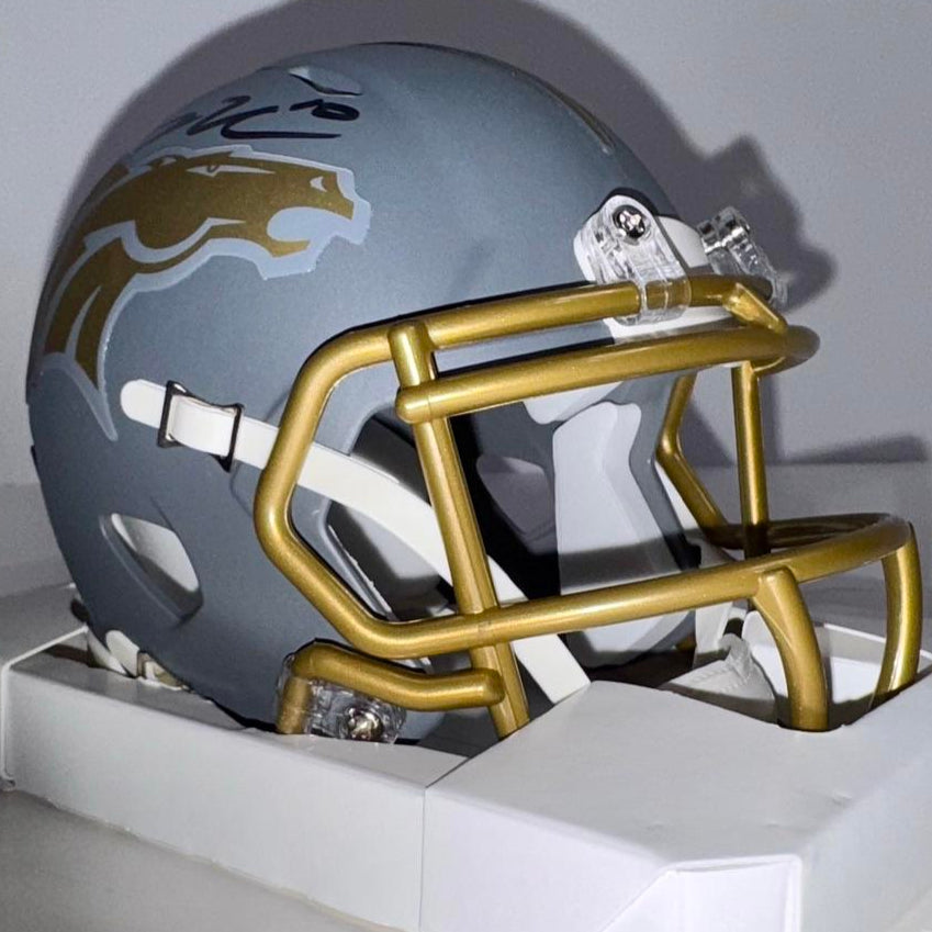 Bo Nix signed Broncos mini-helmet - Beckett