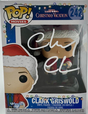 Chevy Chase & Beverly D'Angelo Signed Funko Pop #242 Clark Griswold (Christmas Vacation)  - JSA & Beckett COA