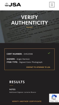 Lorraine Bracco and Angie Harmon signed 8x10 (Rizzoli & Isles) - JSA COA