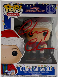 Chevy Chase and Beverly D'Angelo Signed Funko Pop #242 "Clark Griswold" (Christmas Vacation) - Beckett & JSA COA
