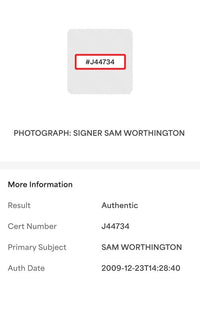 Sam Worthington signed 8x10 (Clash of the Titans) - PSA/SWAU COA