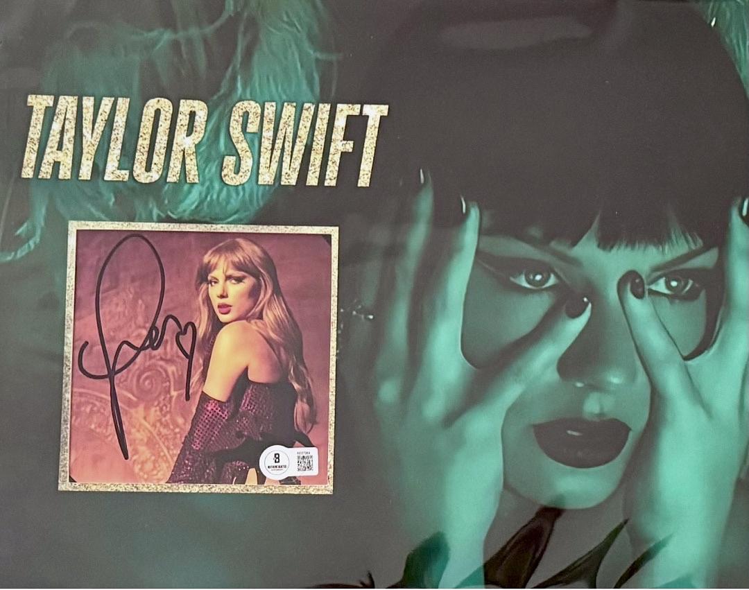 Taylor Swift matted, signed "Life of a Showgirl" CD Insert Photo 3 - Beckett COA