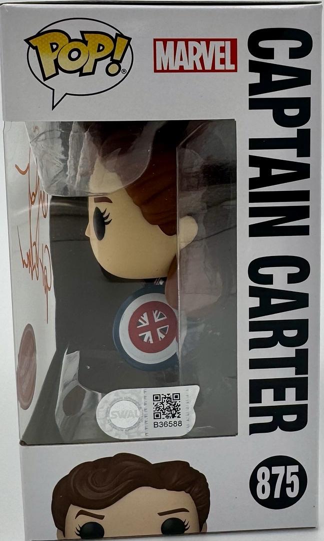 Hayley Atwell Signed Funko Pop #875 Captain Carter (WHAT IF...?)  - SWAU COA