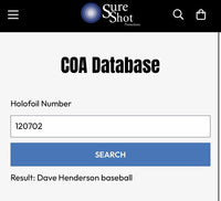 Dave Henderson (Red Sox) signed ROMLB - Sureshot Promotions COA