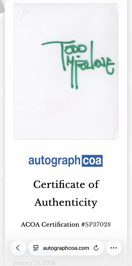 Todd McFarlane Signed Funko Pop #363 "Venom" (Marvel) - Beckett COA