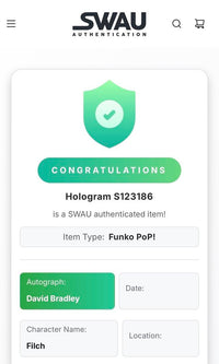 David Bradley Signed Funko Pop #101 Argus Filch (Harry Potter) w/character name - SWAU