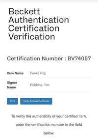 Tim Robbins Signed Funko Pop #1735 "Andy Dufresne" (Shawshank Redemption) - Beckett COA