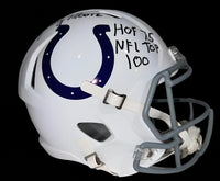 Lenny Moore (Colts) signed full size replica helmet w/HOF and NFL Top 100 inscription - Schwartz COA