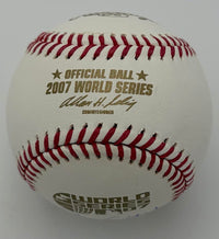 Jason Varitek signed 2007 World Series baseball w/inscription (Red Sox) - JSA COA