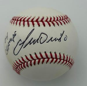 Lenny DiNardo signed 04 World Series ROMLB baseball (Red Sox) - JSA COA
