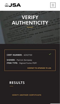 Patrick Dempsey signed Funko #1075 "Grey's Anatomy" - JSA COA