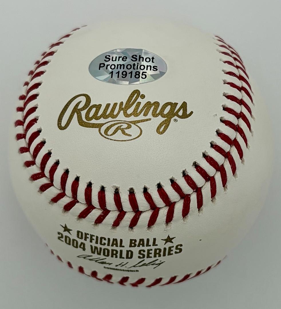 Ellis Burks signed 2004 World Series ROMLB Baseball (Red Sox) - Sure Shot COA