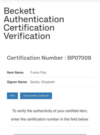 Elizabeth Banks Signed Funko Pop #401 "Rita" (Power Rangers) - Beckett COA