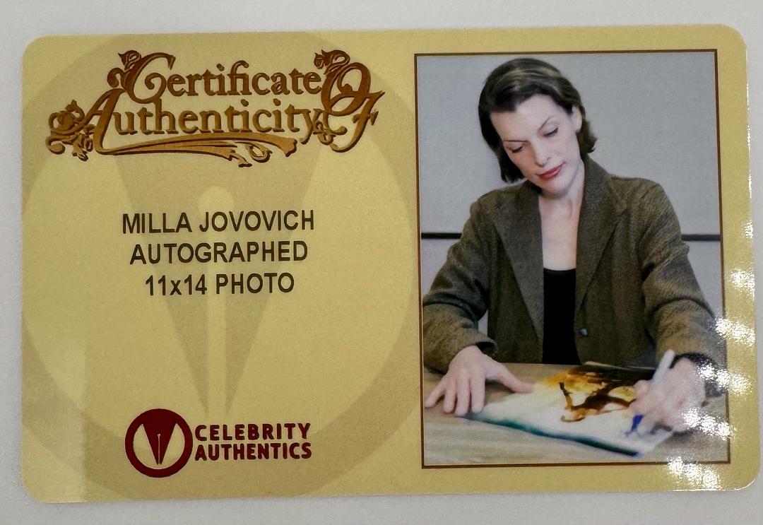 Milla Jovovich Signed 11x14 Photo (Resident Evil) - Celebrity Authentics