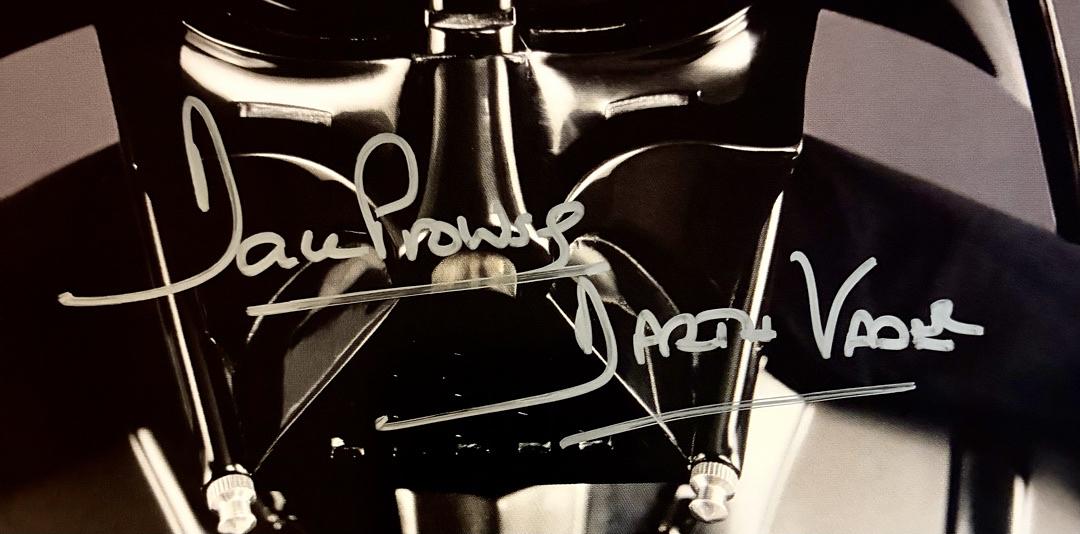 David Prowse Signed 8x10 Photo (Star Wars) w/Character Inscription- Official Pix