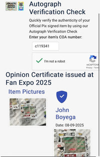 John Boyega signed "FN-2187" Funko Pop #100 w/character name and long quote - Official Pix COA