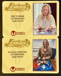 Uma Thurman and Alicia Silverstone signed 16x20 (Batman) - Celebrity Authentics COA