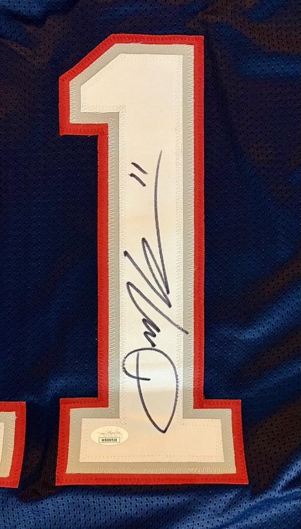 Julian Edelman Signed Blue Patriots Jersey - JSA COA