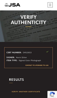 Kevin Dillon signed 11x14 (Entourage) w/quote - JSA COA