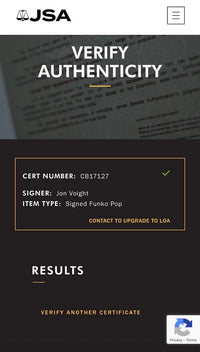 Jon Voight signed "Coach Kilmer" Funko #1868 - JSA COA