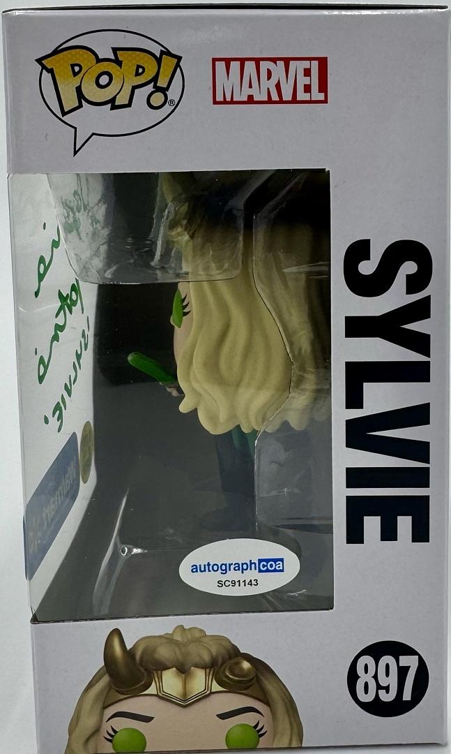 Sophia DiMartino signed "Sylvie" Funko Pop (Loki) w/character name - ACOA COA
