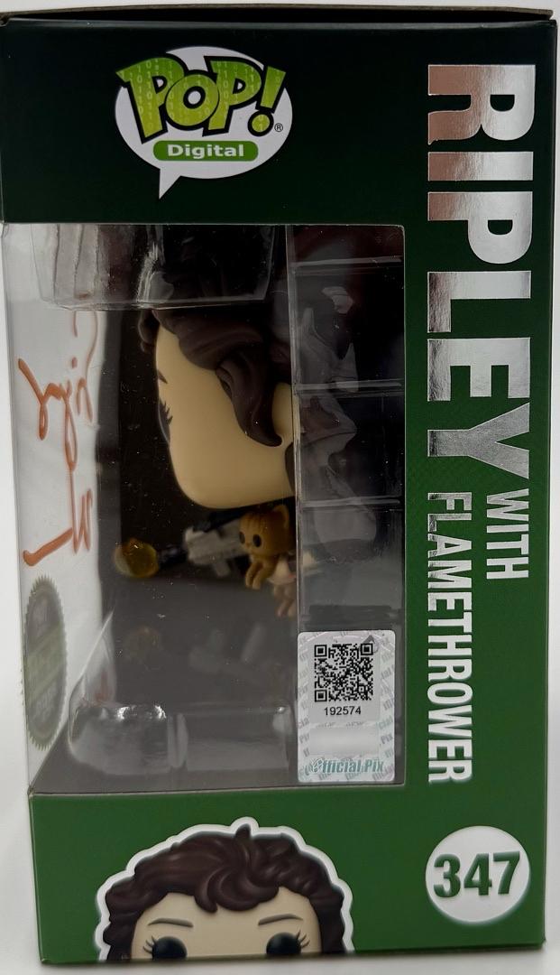 Sigourney Weaver Signed Funko Pop #347 Ripley w/Flamethrower #1