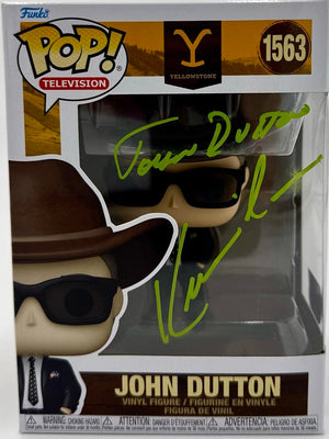 Kevin Costner Signed Funko Pop #1563 "Yellowstone" w/character name - SWAU COA