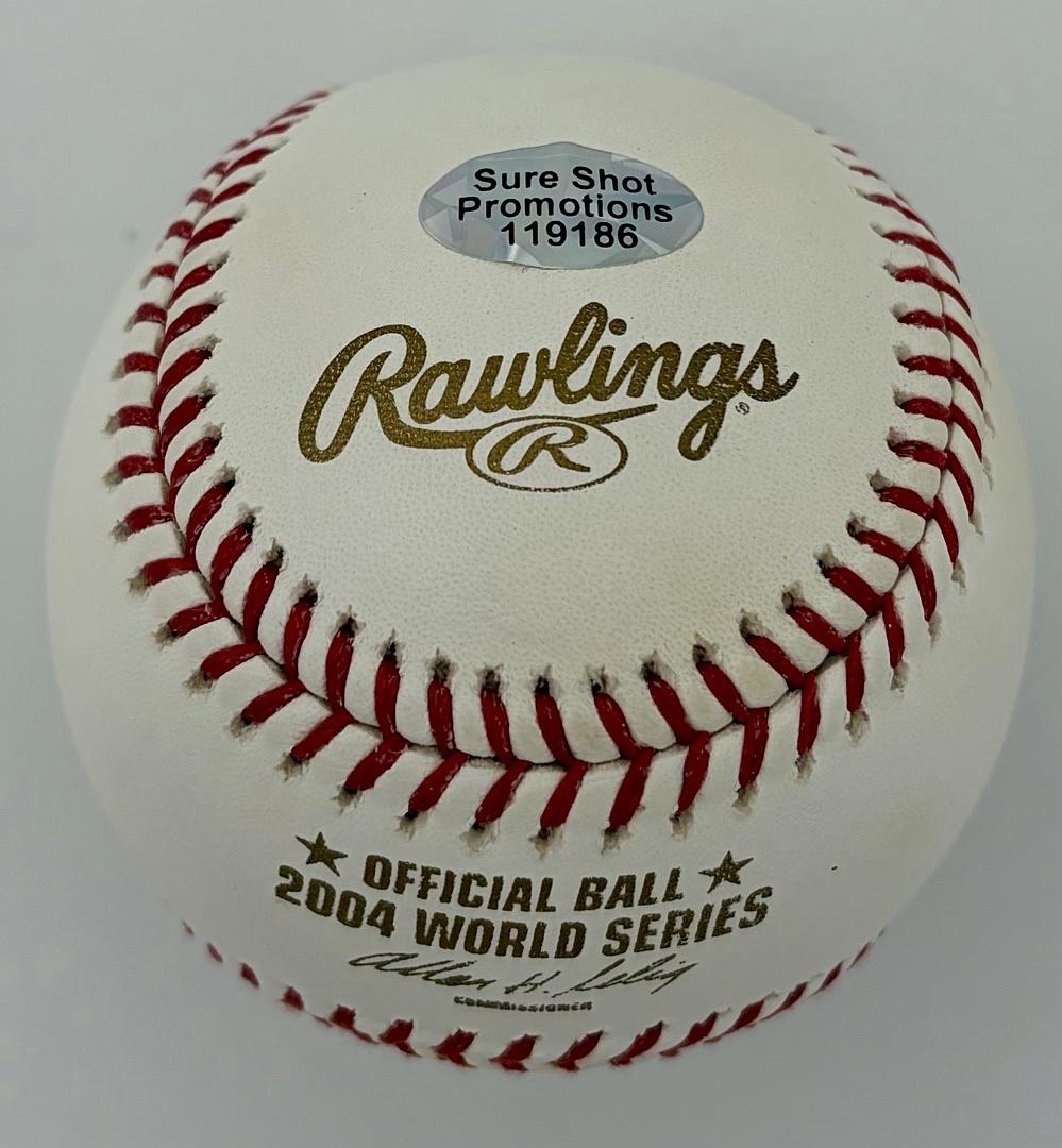Ellis Burks signed 2004 World Series ROMLB Baseball (Red Sox) - Sure Shot COA