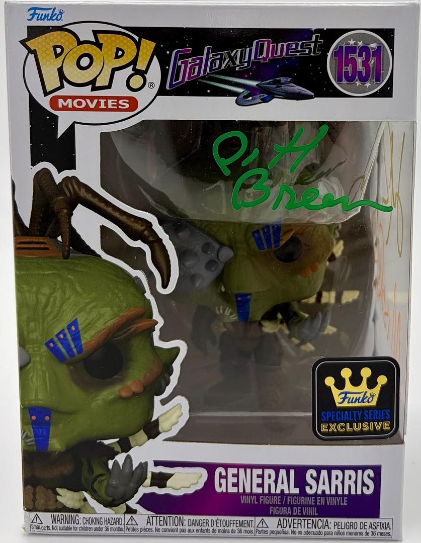 Cast signed Galaxy Quest "General Sarris" Funko #1531 (Pyle/Rees/Breen) - JSA COA