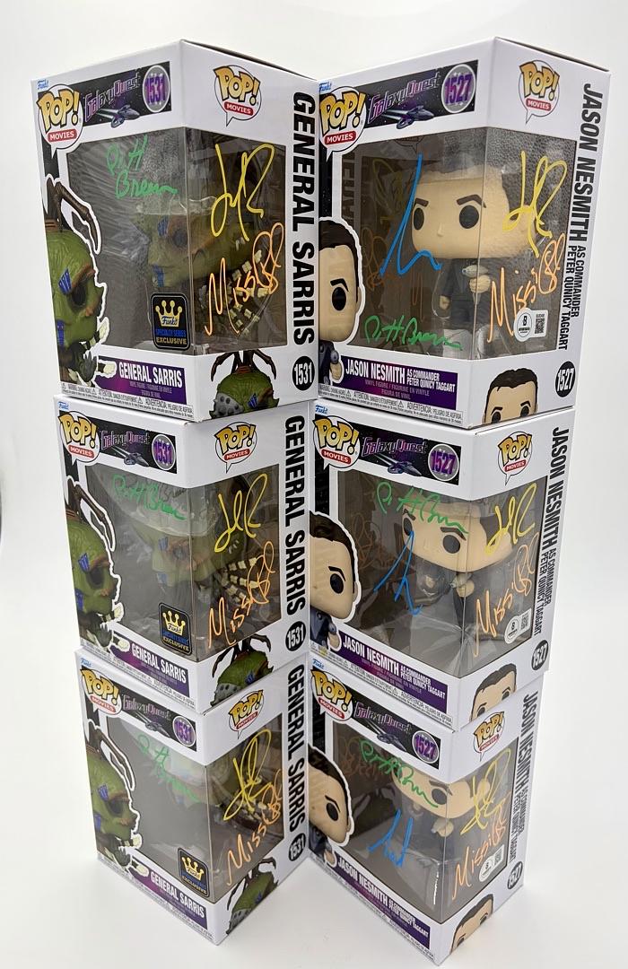 Cast signed Galaxy Quest "General Sarris" Funko #1531 (Pyle/Rees/Breen) - JSA COA
