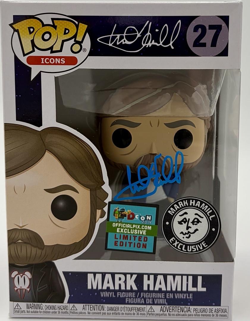 Mark Hamill Signed "Exclusive" Funko Pop #27 (Star Wars) -  Official Pix COA