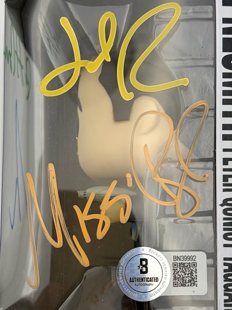 Cast signed Galaxy Quest "Jason Nesmith" Funko #1527 (Allen/Pyle/Rees/Breen) - Beckett & JSA COA