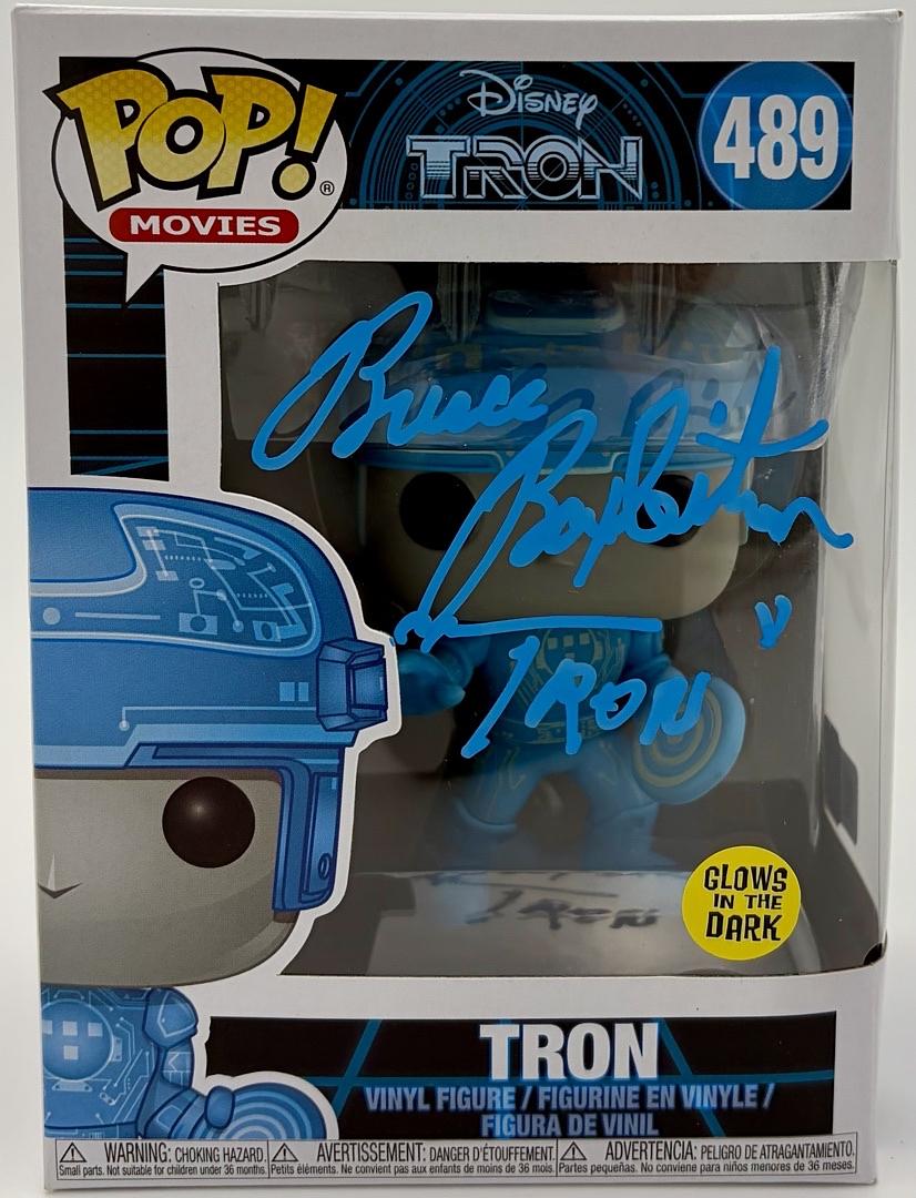 Bruce Boxleitner signed "Tron" Funko #489 w/character name - OC Celebrity Marketing