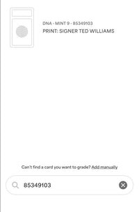 Ted Williams signed 8.5x11 Print Graded Mint 9 - PSA Encapsulated